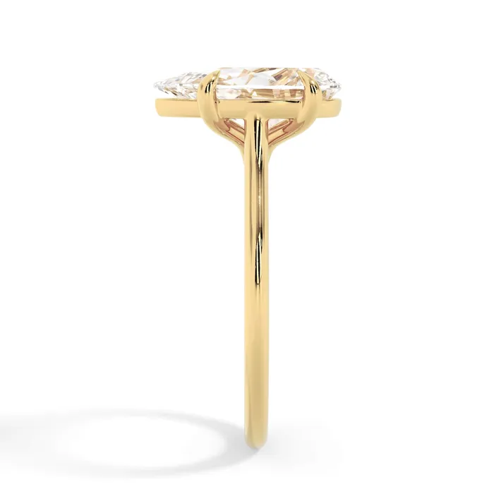 deBebians Thin Solitaire Engagement Ring 15mm Wide Rings deBebians Thin Solitaire Engagement Ring 15mm Wide Rings