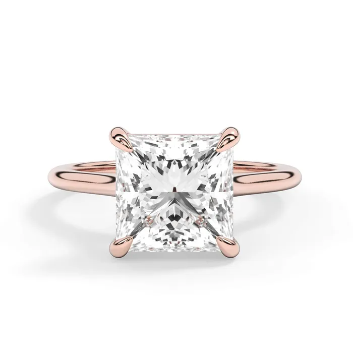 deBebians Thin Solitaire Engagement Ring 15mm Wide Rings deBebians Thin Solitaire Engagement Ring 15mm Wide Rings