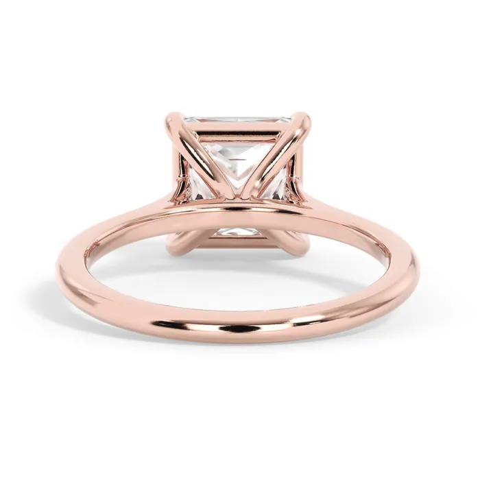 deBebians Thin Solitaire Engagement Ring 15mm Wide Rings deBebians Thin Solitaire Engagement Ring 15mm Wide Rings