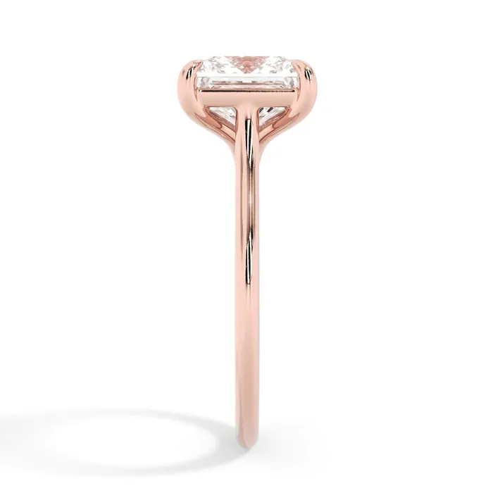deBebians Thin Solitaire Engagement Ring 15mm Wide Rings deBebians Thin Solitaire Engagement Ring 15mm Wide Rings