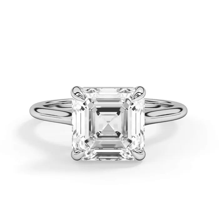 deBebians Thin Solitaire Engagement Ring 15mm Wide Rings deBebians Thin Solitaire Engagement Ring 15mm Wide Rings