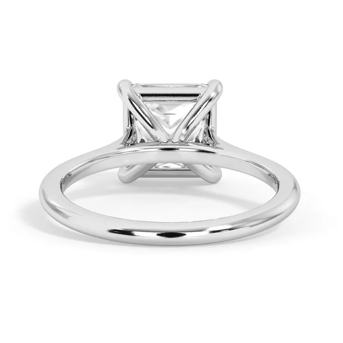 deBebians Thin Solitaire Engagement Ring 15mm Wide Rings deBebians Thin Solitaire Engagement Ring 15mm Wide Rings