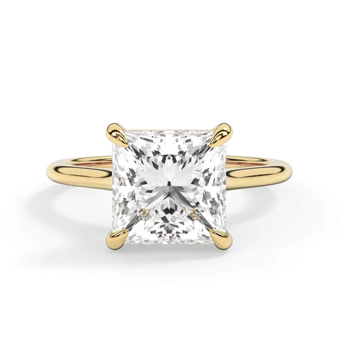 deBebians Thin Solitaire Engagement Ring 15mm Wide Rings deBebians Thin Solitaire Engagement Ring 15mm Wide Rings