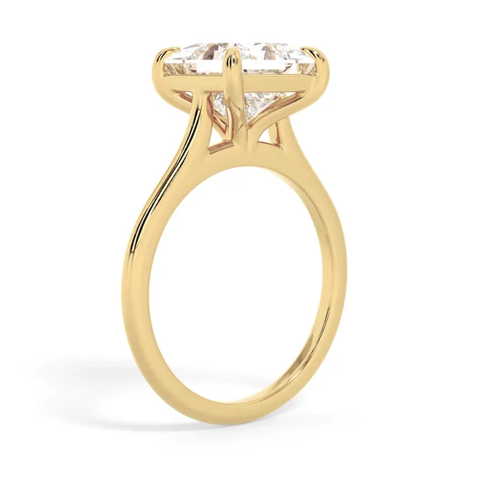 deBebians Thin Solitaire Engagement Ring 15mm Wide Rings deBebians Thin Solitaire Engagement Ring 15mm Wide Rings