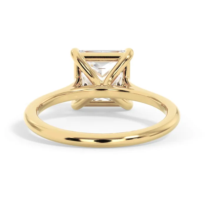 deBebians Thin Solitaire Engagement Ring 15mm Wide Rings deBebians Thin Solitaire Engagement Ring 15mm Wide Rings