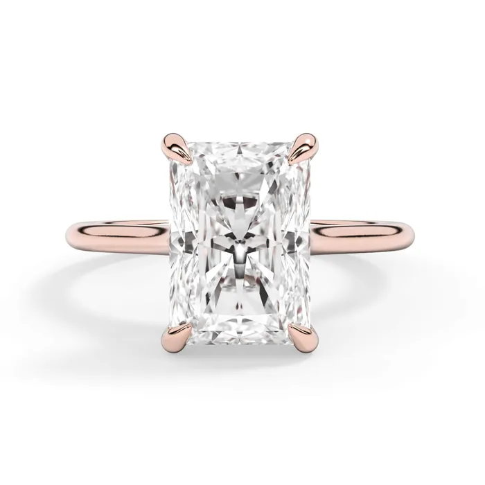 deBebians Thin Solitaire Engagement Ring 15mm Wide Rings deBebians Thin Solitaire Engagement Ring 15mm Wide Rings