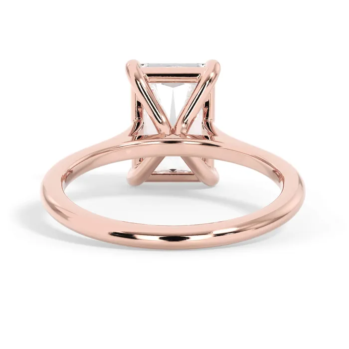 deBebians Thin Solitaire Engagement Ring 15mm Wide Rings deBebians Thin Solitaire Engagement Ring 15mm Wide Rings