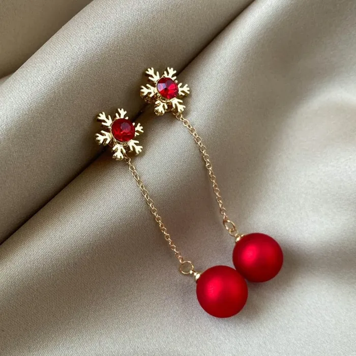 Divine Inspiration Styles LANI Womens Fashion Christmas Red Drop Earrings Earrings Divine Inspiration Styles LANI Womens Fashion Christmas Red Drop Earrings Earrings