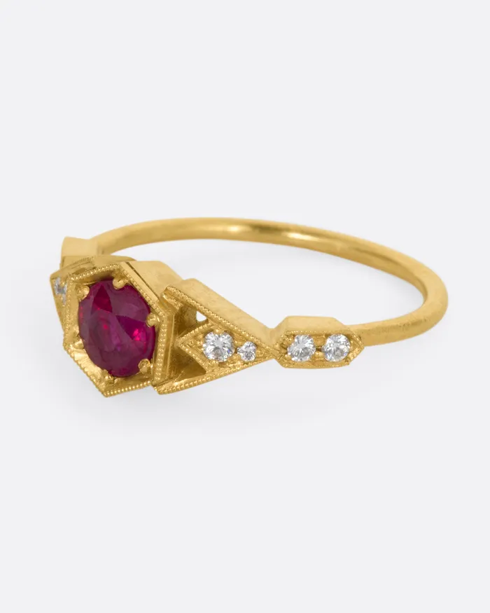 DMD METAL Ruby Abris Vesta Ring Rings DMD METAL Ruby Abris Vesta Ring Rings