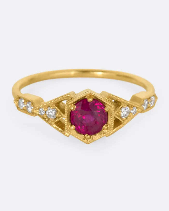 DMD METAL Ruby Abris Vesta Ring Rings DMD METAL Ruby Abris Vesta Ring Rings