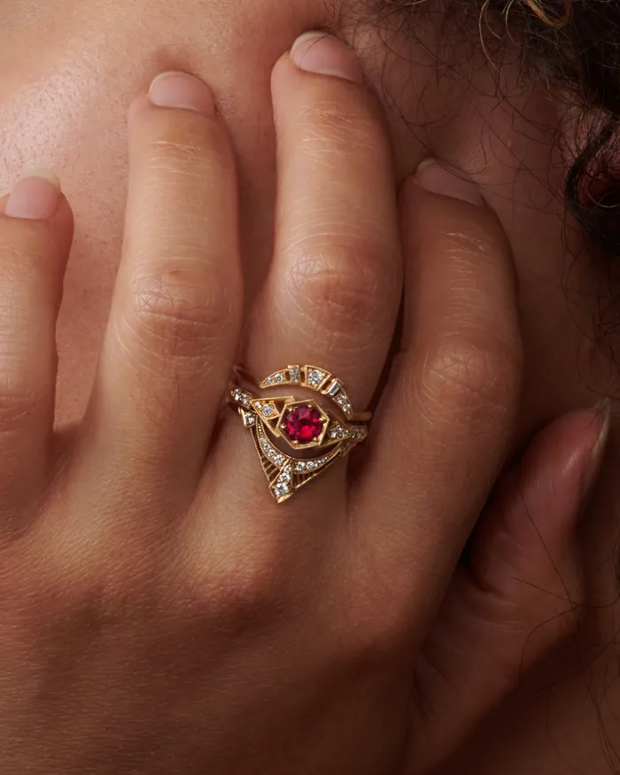DMD METAL Ruby Abris Vesta Ring Rings DMD METAL Ruby Abris Vesta Ring Rings