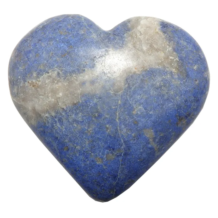 Dumortierite Heart Blue Badge Love Honor Loyalty Satin Crystals Rings