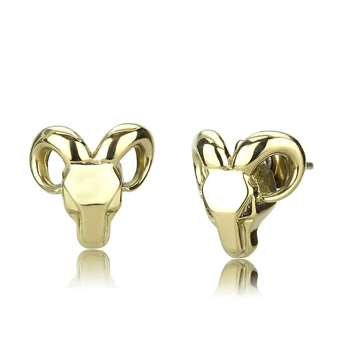 Earrings Alamode TK3289 IP GoldIon Plating Stainless Steel Earrings with No Stone Earrings Alamode TK3289 IP GoldIon Plating Stainless Steel Earrings with No Stone