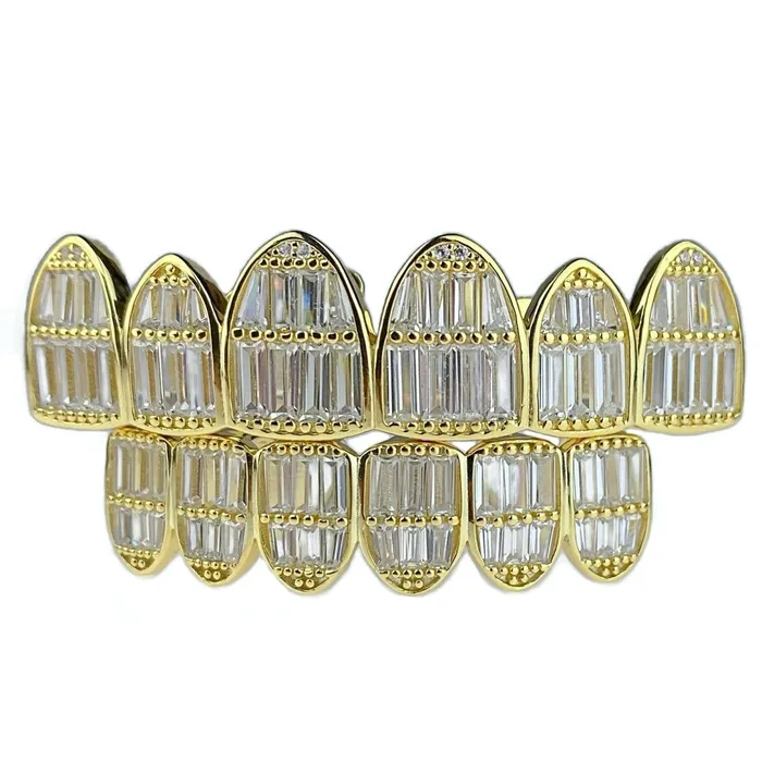 Earrings Bling Cartel Admin 14K Gold Plated over 925 Silver 66 Baguette Grillz Set Earrings Bling Cartel Admin 14K Gold Plated over 925 Silver 66 Baguette Grillz Set