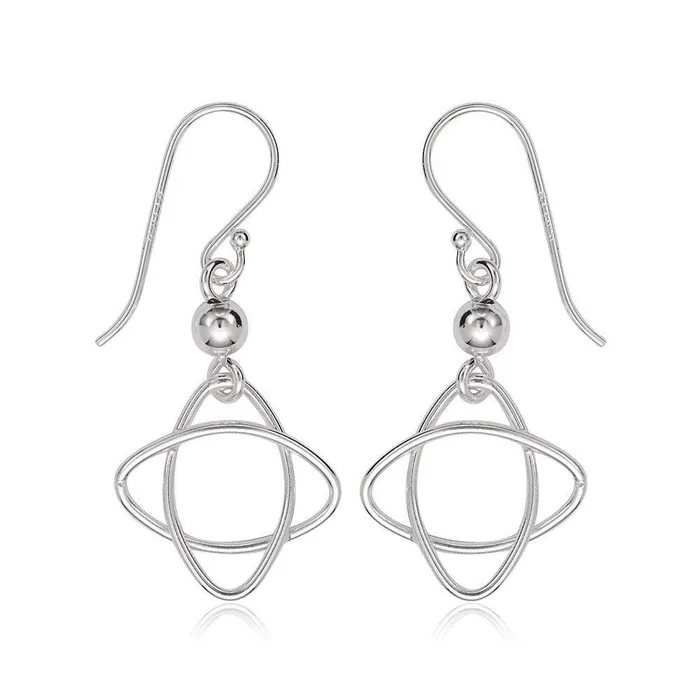 Earrings Classic Sterling Silver Square Open Wire Earrings