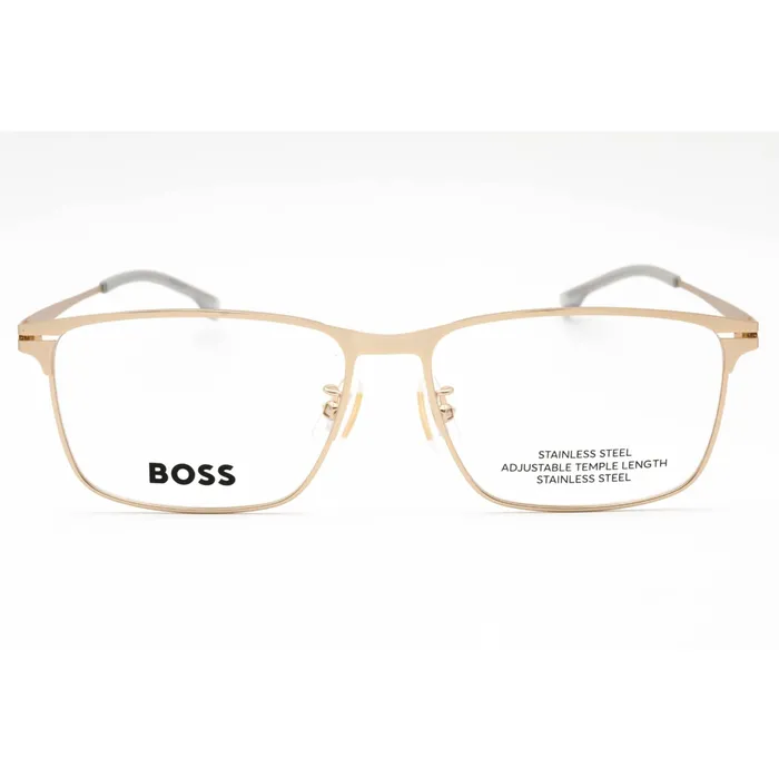Earrings Hugo Boss Hugo Boss Mens Eyeglasses Matte Gold Metal Rectangular Frame BOSS 1467F 0AOZ 00