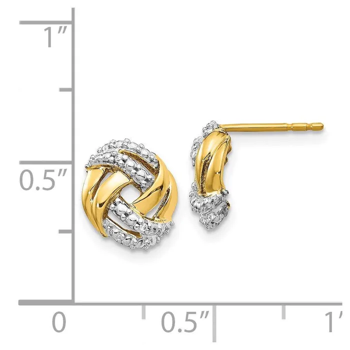 Earrings Jewelry 14k Diamond wRhodium Accents Round Post Earrings Earrings Jewelry 14k Diamond wRhodium Accents Round Post Earrings