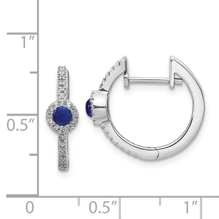 Earrings Jewelry 14k White Gold Diamond Cabochon Sapphire Earrings Earrings Jewelry 14k White Gold Diamond Cabochon Sapphire Earrings