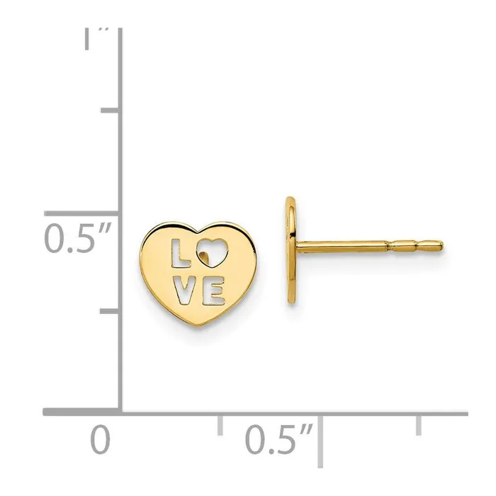 Earrings Jewelry Madi K Kids 14k Love Heart Post Earrings Earrings Jewelry Madi K Kids 14k Love Heart Post Earrings