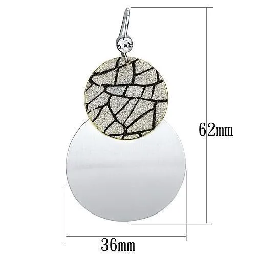 Earrings LO2723 GoldRhodium Iron Earrings with Top Grade Crystal in Clear Alamode