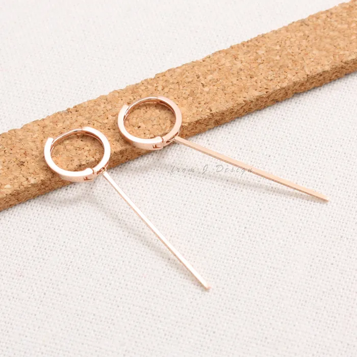 Earrings Long Stick Drop Huggie Earrings from J Shop