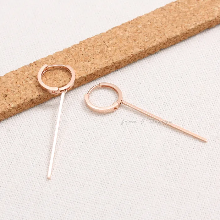 Earrings Long Stick Drop Huggie Earrings from J Shop