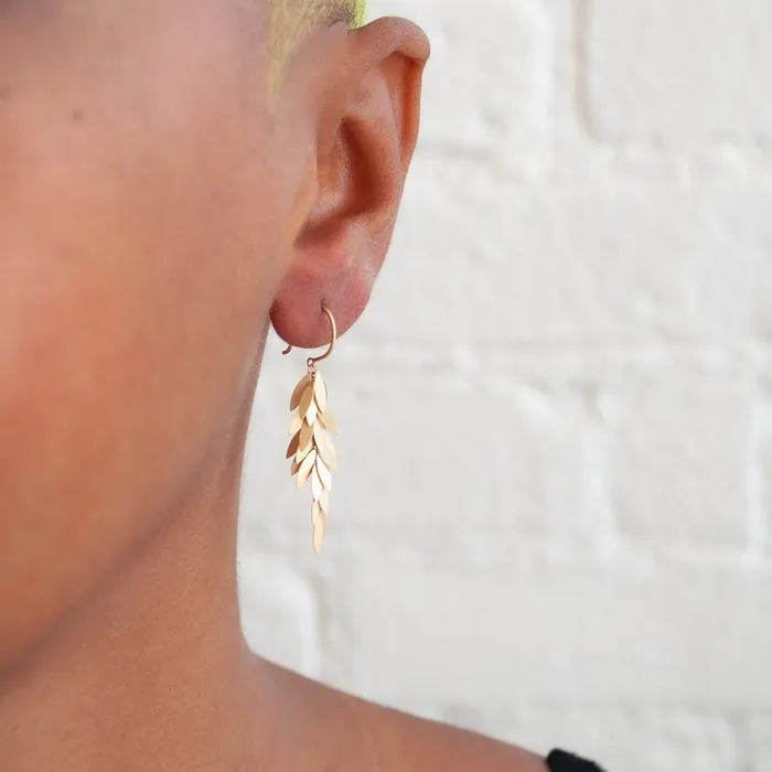 Earrings Sia Taylor Golden Leaf Earrings