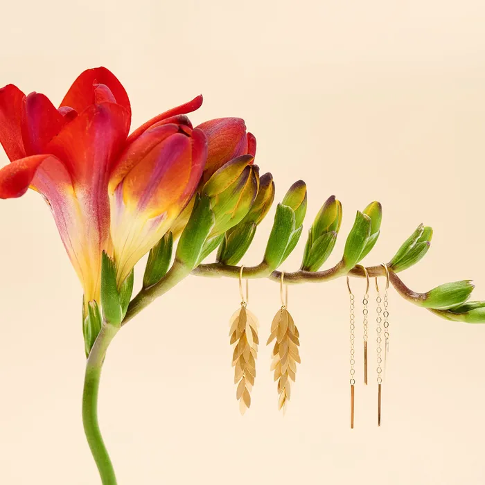 Earrings Sia Taylor Golden Leaf Earrings