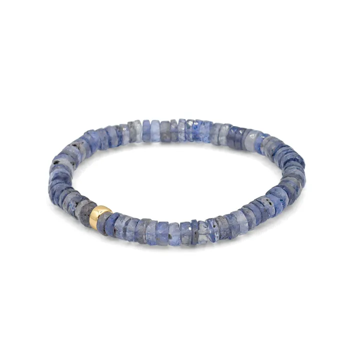 Earthly Abundance Bracelets Iolite heishi bracelet