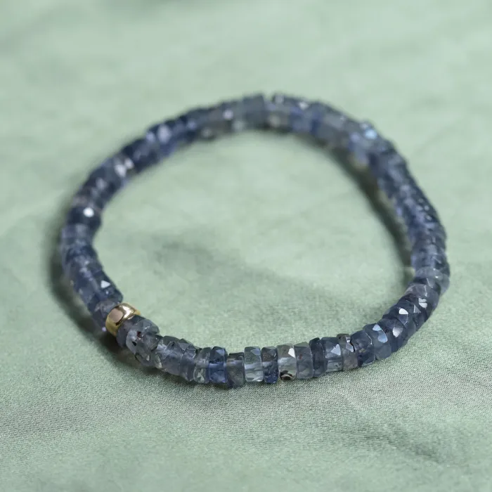 Earthly Abundance Bracelets Iolite heishi bracelet