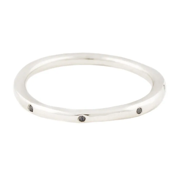 Eight Black Diamond Band Lauren Wolf Jewelry Rings
