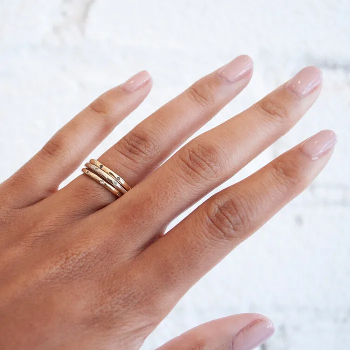 Eight Black Diamond Band Lauren Wolf Jewelry Rings