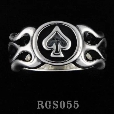 Flamed Spade Ring RGS055 DCJ Rings