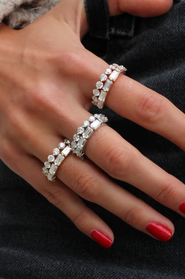 FLOATING BAGUETTE DIAMOND RING anitako Rings