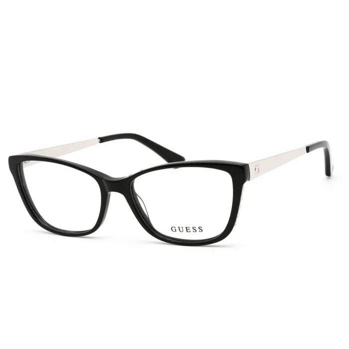 GUESS Necklaces Guess Womens Eyeglasses Shiny Black and Silver Cat Eye Plastic Frame GU2721 001 GUESS Necklaces Guess Womens Eyeglasses Shiny Black and Silver Cat Eye Plastic Frame GU2721 001
