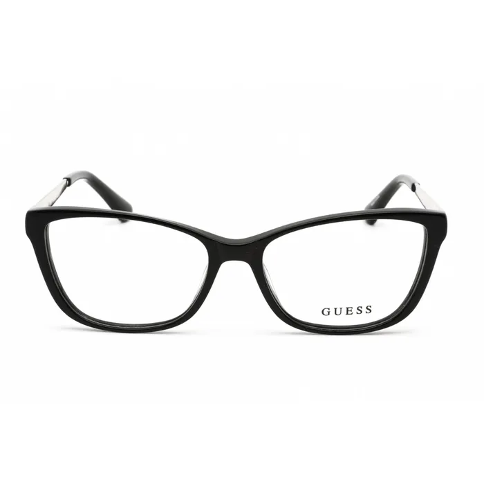 GUESS Necklaces Guess Womens Eyeglasses Shiny Black and Silver Cat Eye Plastic Frame GU2721 001