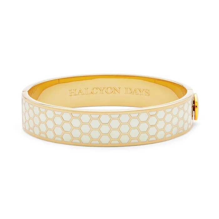 Halcyon Days PreStyled Sets Halcyon Days Honeycomb Cream Gold Bangle