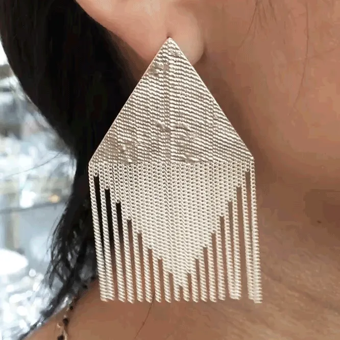HANNAH KEEFE Earrings Chain Tent Earrings