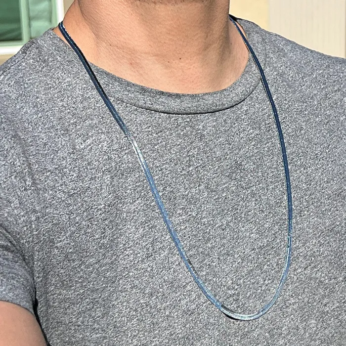 Herringbone Chain Necklace Silver Tone 5MM 30 Inch Bling Cartel Admin Necklaces Herringbone Chain Necklace Silver Tone 5MM 30 Inch Bling Cartel Admin Necklaces