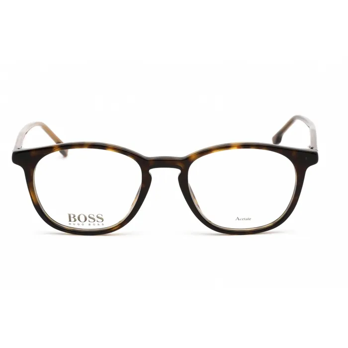 Hugo Boss Hugo Boss Mens Eyeglasses Clear Lens Havana Oval Frame BOSS 1087IT 0086 00 Rings
