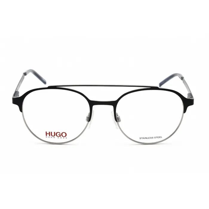 Hugo Bracelets Hugo Mens Eyeglasses Blue Ruthenium Stainless Steel Aviator Frame HG 1156 0KU0 00