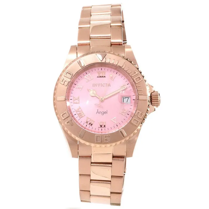 Invicta 14369 Womens Angel Pink Dial Rose Gold Bracelet Quartz Dive Watch Invicta Bracelets Invicta 14369 Womens Angel Pink Dial Rose Gold Bracelet Quartz Dive Watch Invicta Bracelets