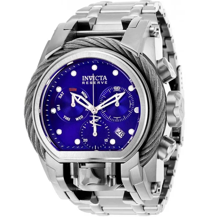 Invicta Bracelets Invicta Mens Chrono Watch Reserve Bolt Zeus Dual Time Blue Dial Bracelet 26583 Invicta Bracelets Invicta Mens Chrono Watch Reserve Bolt Zeus Dual Time Blue Dial Bracelet 26583