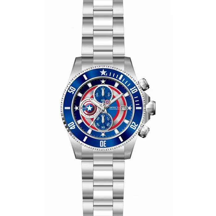 Invicta Bracelets Invicta Mens Quartz Watch Marvel Captain America Chronograph Bracelet 34622 Invicta Bracelets Invicta Mens Quartz Watch Marvel Captain America Chronograph Bracelet 34622