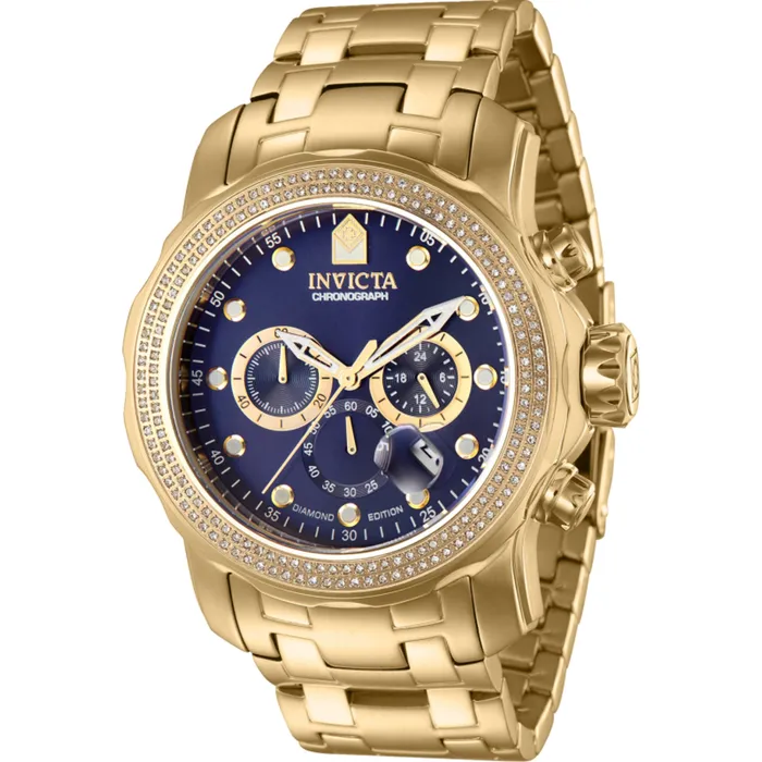 Invicta Bracelets Invicta Mens Watch Pro Diver Quartz Chrono Blue Dial Yellow Gold Bracelet 37989 Invicta Bracelets Invicta Mens Watch Pro Diver Quartz Chrono Blue Dial Yellow Gold Bracelet 37989