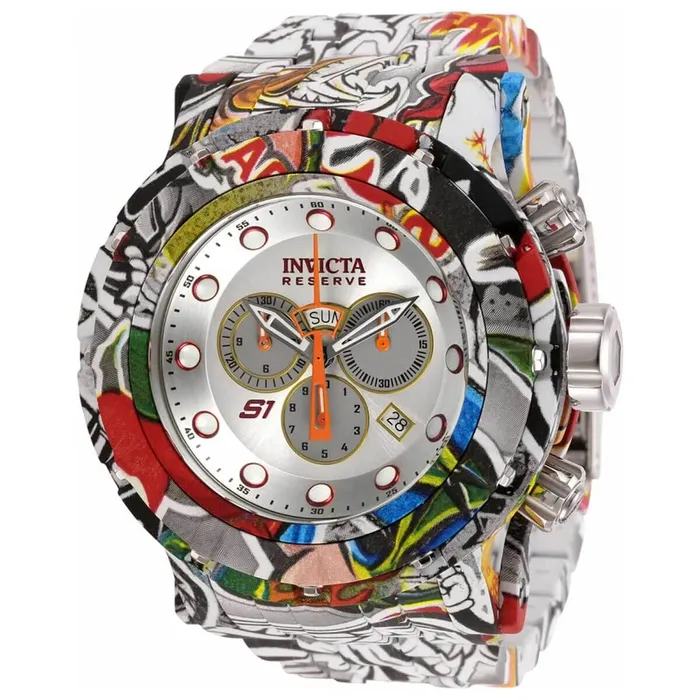 Invicta Bracelets Invicta Mens Watch Reserve S1 Chronograph Silver Dial Aqua Bracelet 32101 Invicta Bracelets Invicta Mens Watch Reserve S1 Chronograph Silver Dial Aqua Bracelet 32101