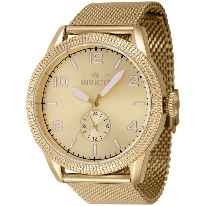 Invicta Bracelets Invicta Mens Watch Vintage Quartz Gold Tone Dial Steel Mesh Bracelet 47136 Invicta Bracelets Invicta Mens Watch Vintage Quartz Gold Tone Dial Steel Mesh Bracelet 47136
