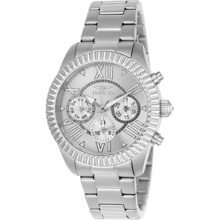 Invicta Bracelets Invicta Womens Chrono Watch Angel Silver Tone Dial Stainless Steel Bracelet 21419 Invicta Bracelets Invicta Womens Chrono Watch Angel Silver Tone Dial Stainless Steel Bracelet 21419