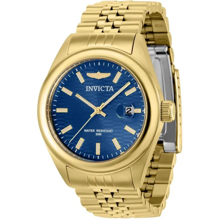 Invicta Bracelets Invicta Womens Quartz Watch Aviator Blue Dial Yellow Gold Steel Bracelet 38425 Invicta Bracelets Invicta Womens Quartz Watch Aviator Blue Dial Yellow Gold Steel Bracelet 38425