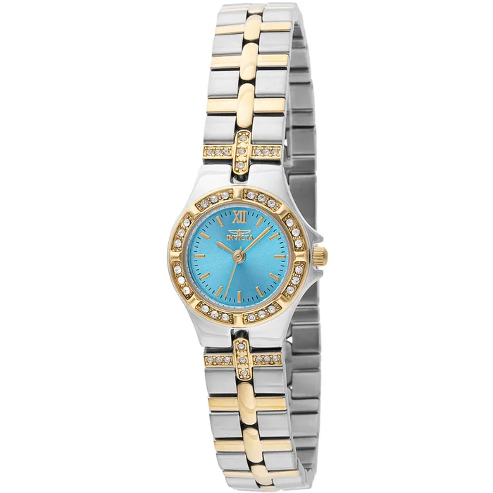 Invicta Bracelets Invicta Womens Watch Wildflower Turquoise Dial Two Tone Bracelet Crystal 45873